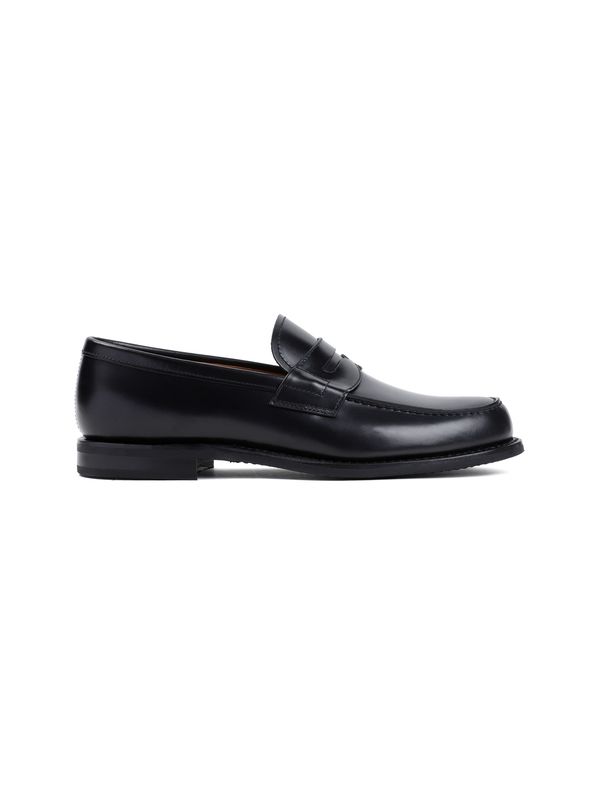 Black Leather Penny Loafers