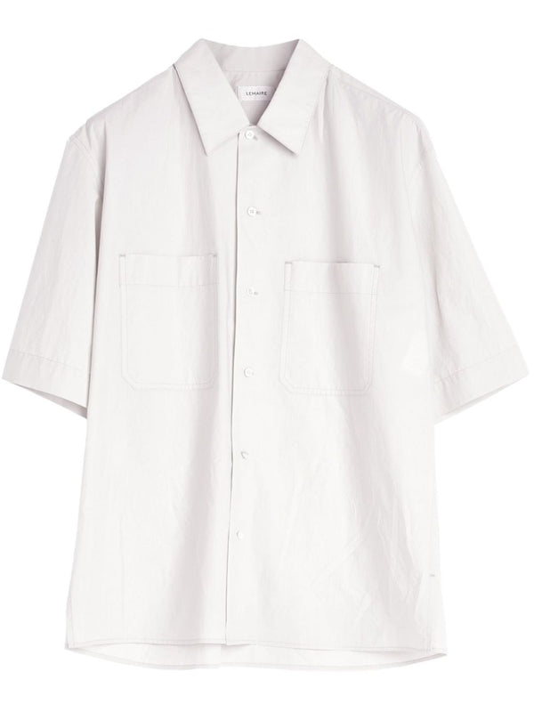 Convertible Cotton Short-sleeve Shirt