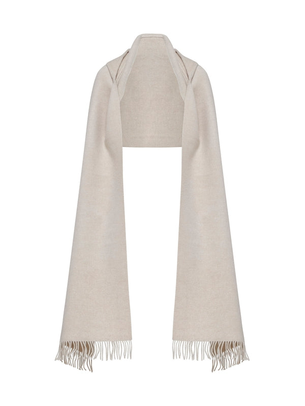 Wool Cashmere Hoodie Scarf