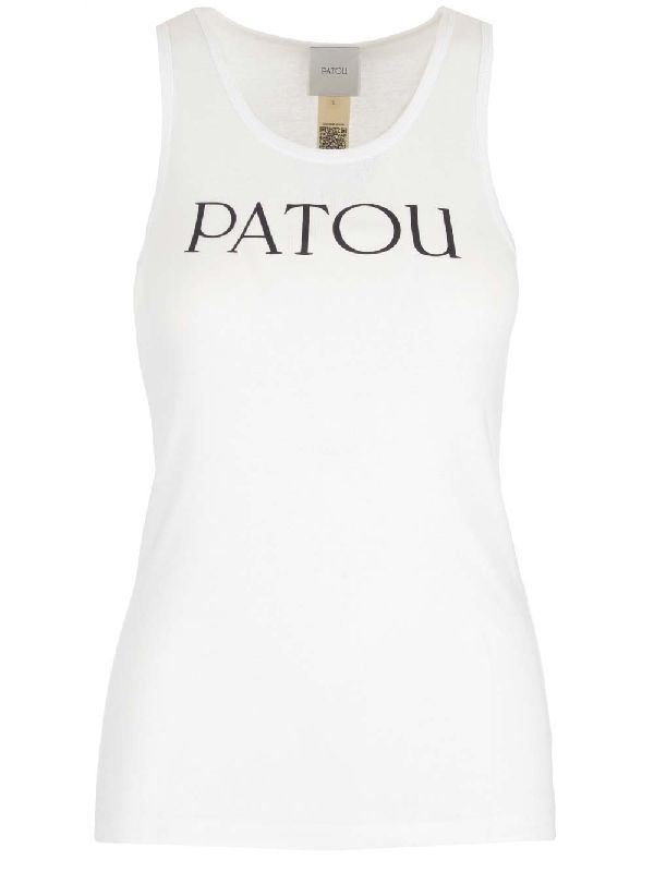 Logo Cotton Sleeveless Top