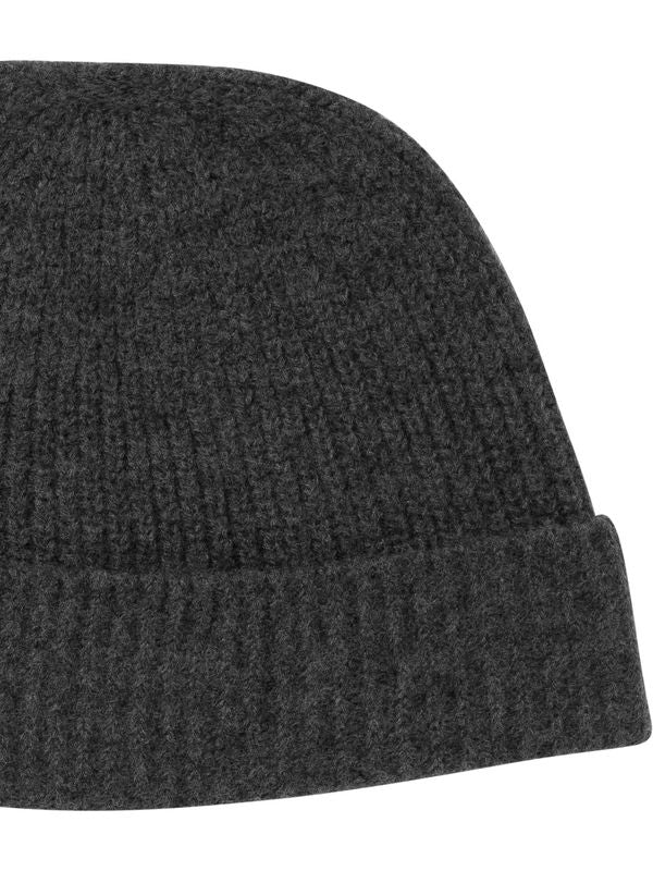 Rolled-Up Rib Wool Beanie