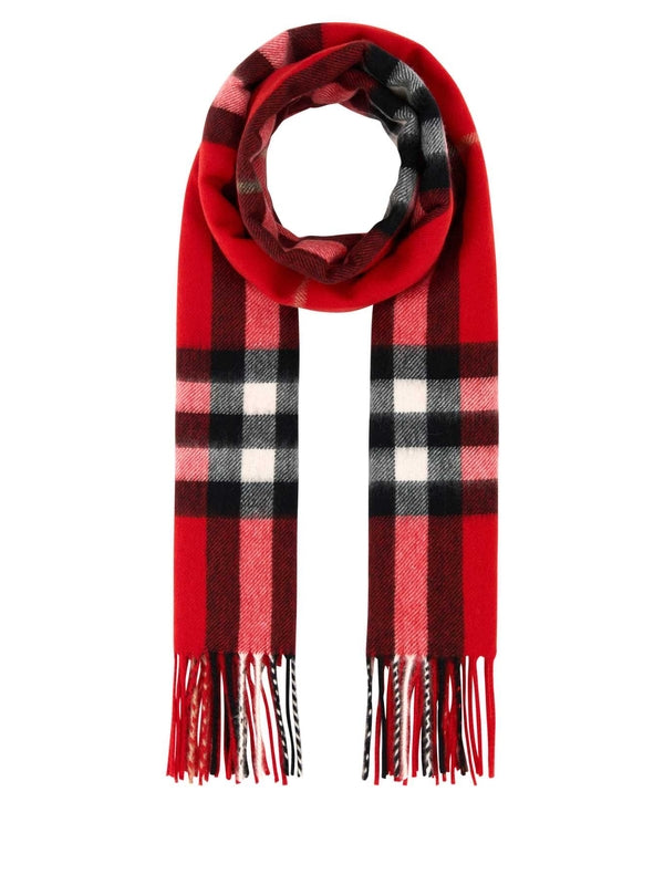 Check Fringe Cashmere Muffler