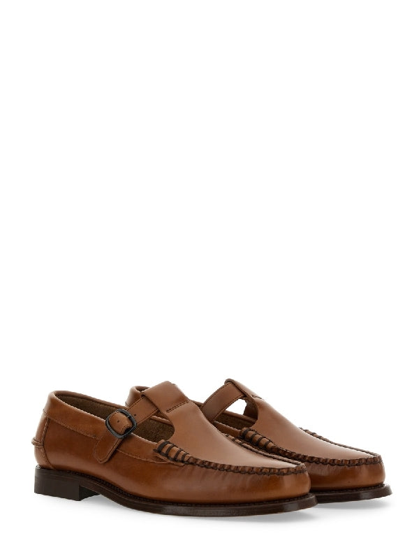 Alber Buckle Strap Leather Loafers