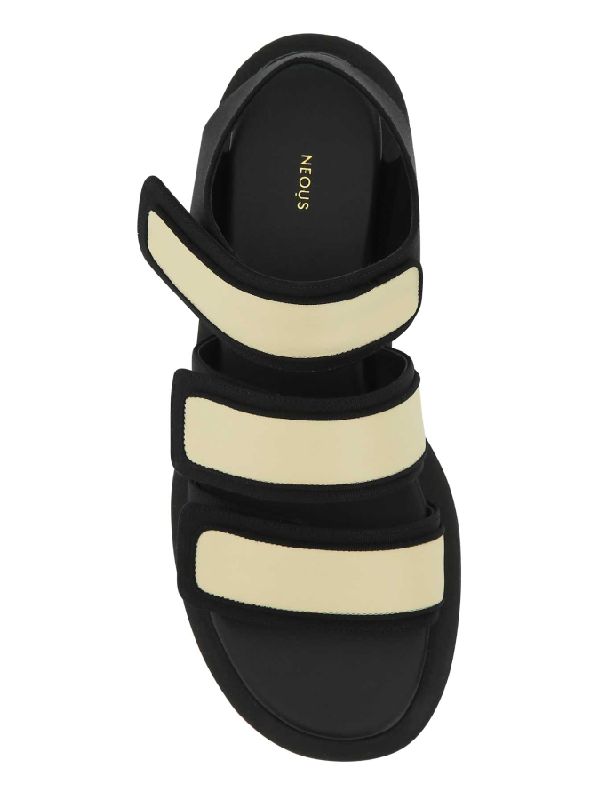 Fabric Leather Velcro Sandals