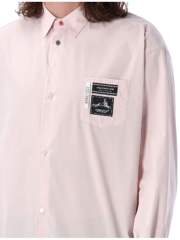 Logo Patch Cotton Blend Shirt