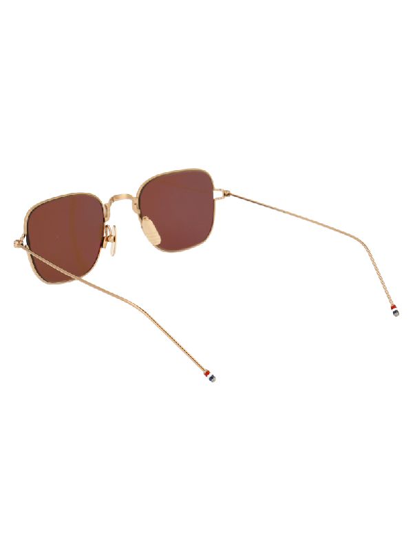 Two-tone Metal Square Sunglasses