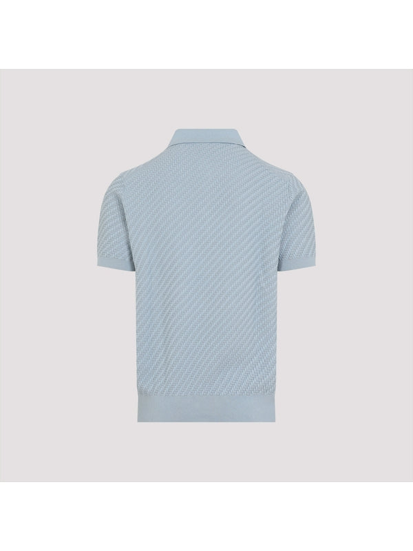 Cotton Silk Cashmere Polo Shirt