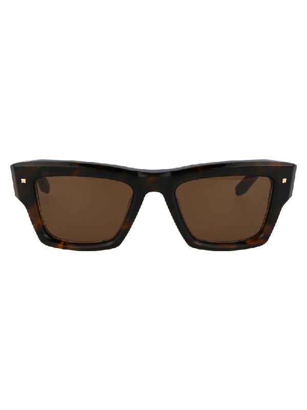 Stud Logo Havana Sunglasses