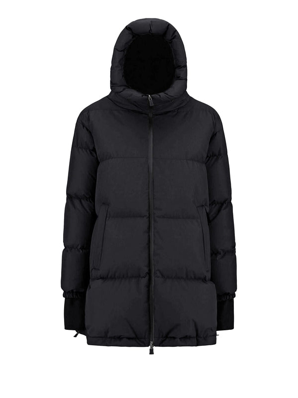 Quilted Nylon Hooded Puffer Jacket