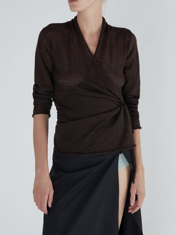Sudi Brown Knit Top