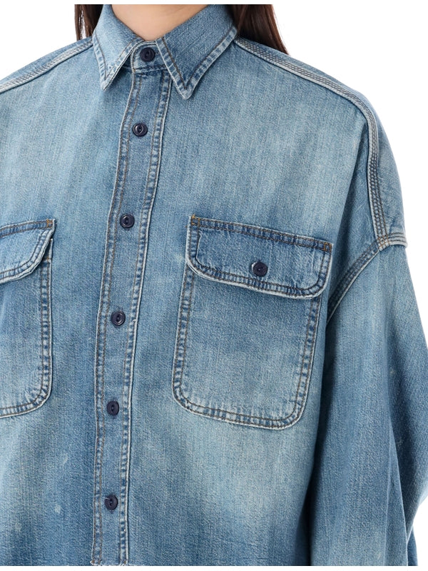 Alsatian Blue Shirt & Blouse