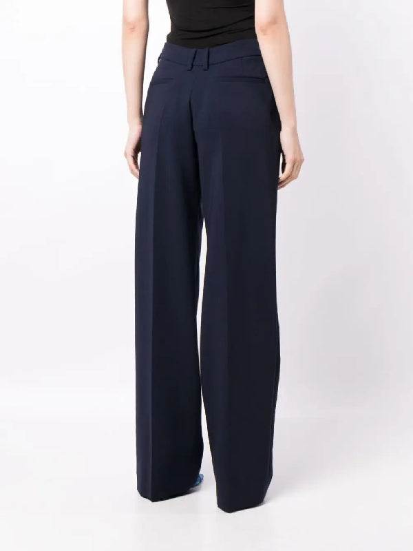 Virgin Wool Blend Tailored Pants