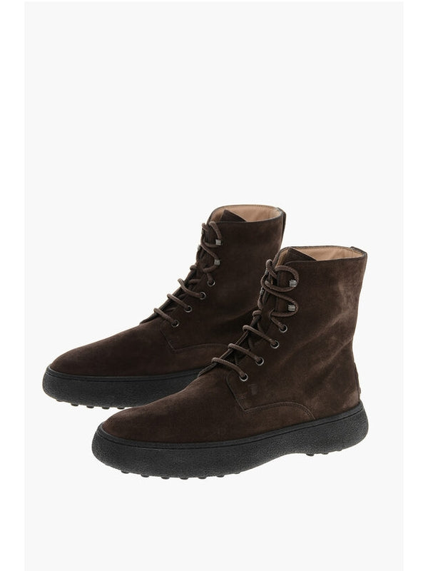Tod'S Brown Lace-Up Boots