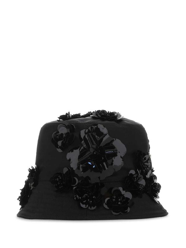 3d Flower Detail Triangle Logo Bucket Hat