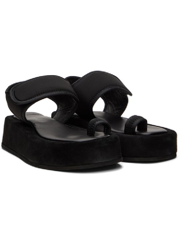 Nylon Velcro Platform Sandals