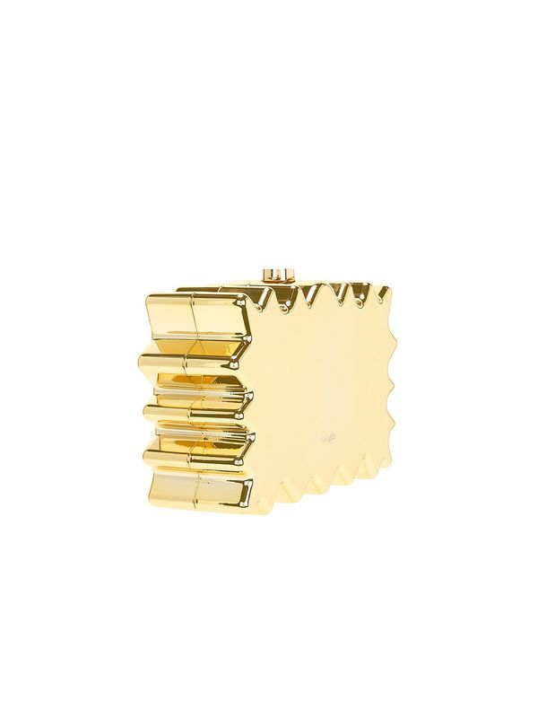 Paloma Gold Acrylic Clutch Bag