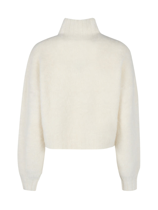 High-neck Alpaca Blend Knit