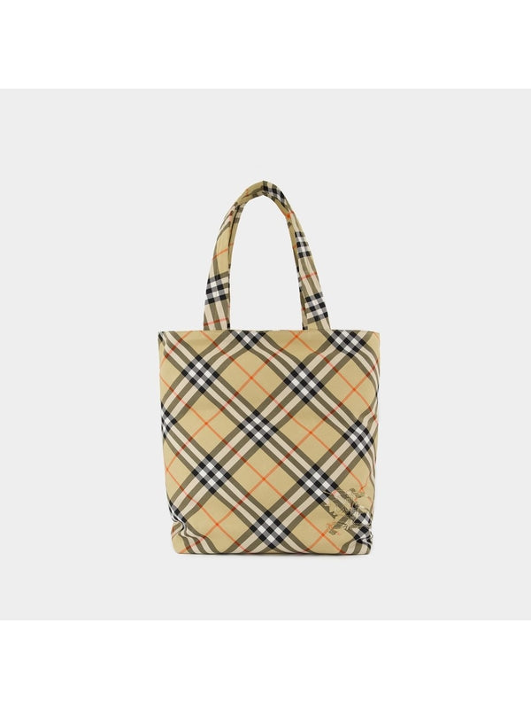 Ekd Check Pattern Tote Bag