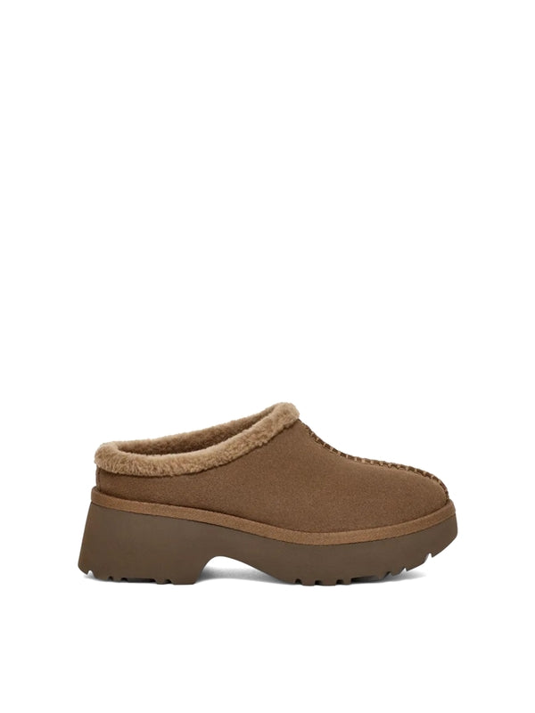 Brown Shearling Low-Top Sneakers