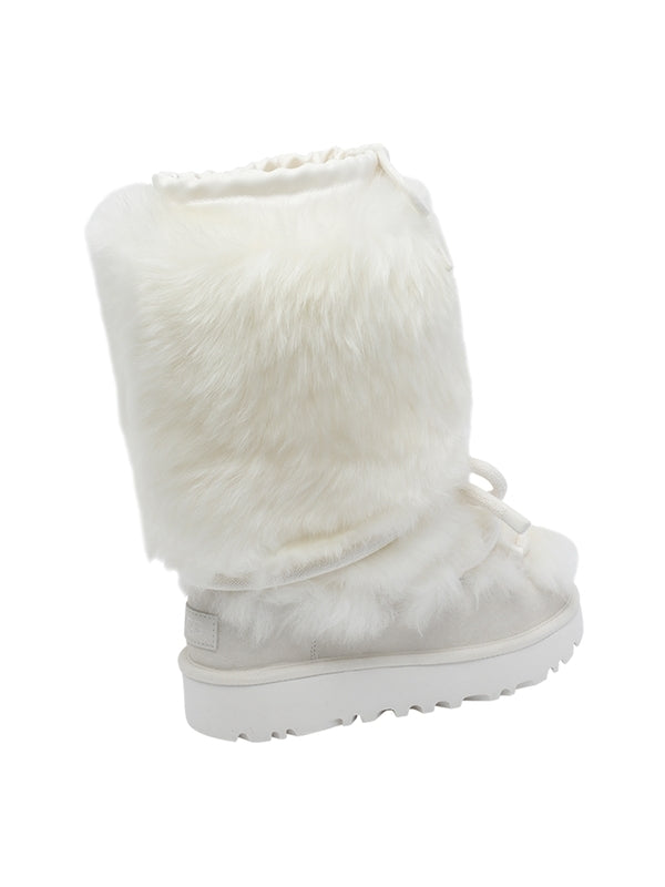 Ugg White Lace-Up Boots
