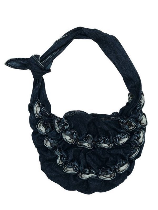 DASH Smocked Crossbody Denim Bag