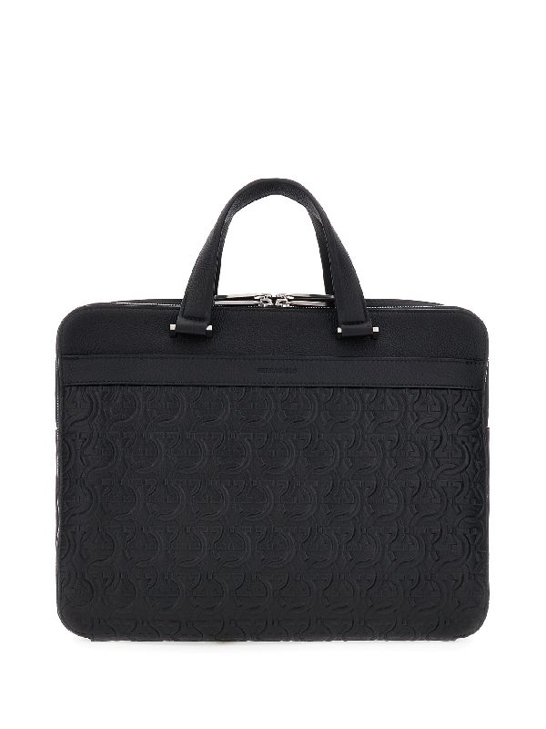 Allover Gancini Logo Calfskin
  Briefcase