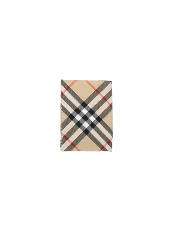 BURBERRY - Ekd Check Pattern Flap Card Wallet - Jente
