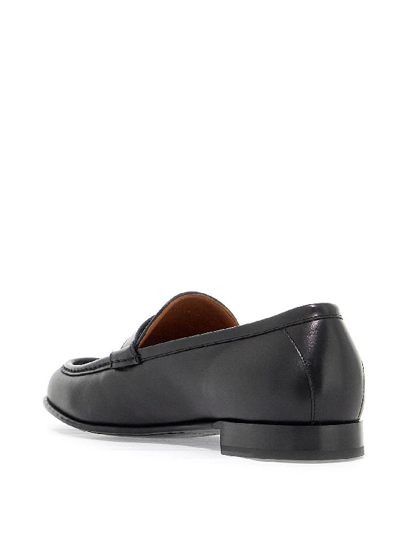 V Logo Leather Loafers - Jente