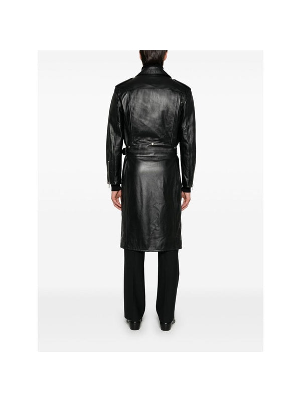 Biker Lambskin Trench Coat