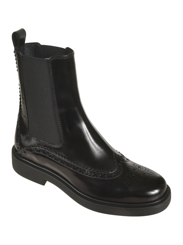 Black Leather Chelsea Boots