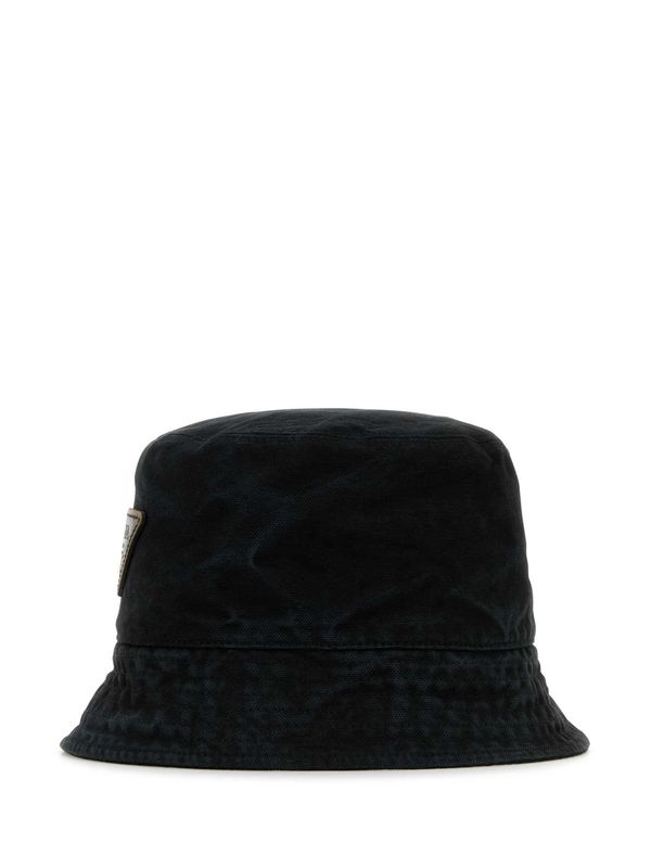 Triangle Logo Patch Cotton Bucket Hat