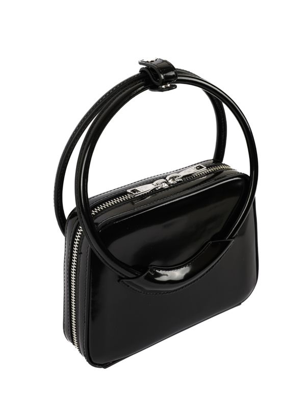 Stereo Bow Detail Leather Tote Bag