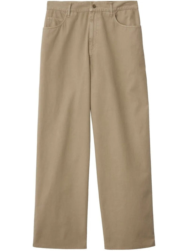 Beige Cotton Pants