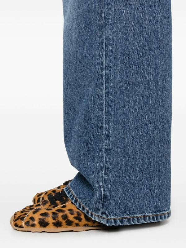 Sarah Back Logo Patch Denim
  Pants