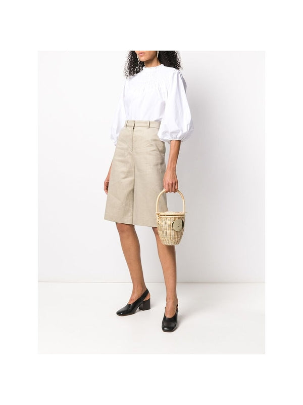 Woven Wicker Mini Bucket Tote
  Bag