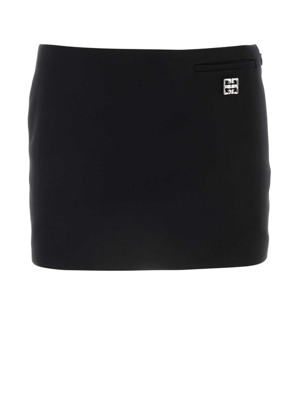 4g Logo Wool Skirt