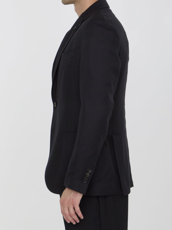 Boutonniere cashmere wool tailored jacket - jentestore_global