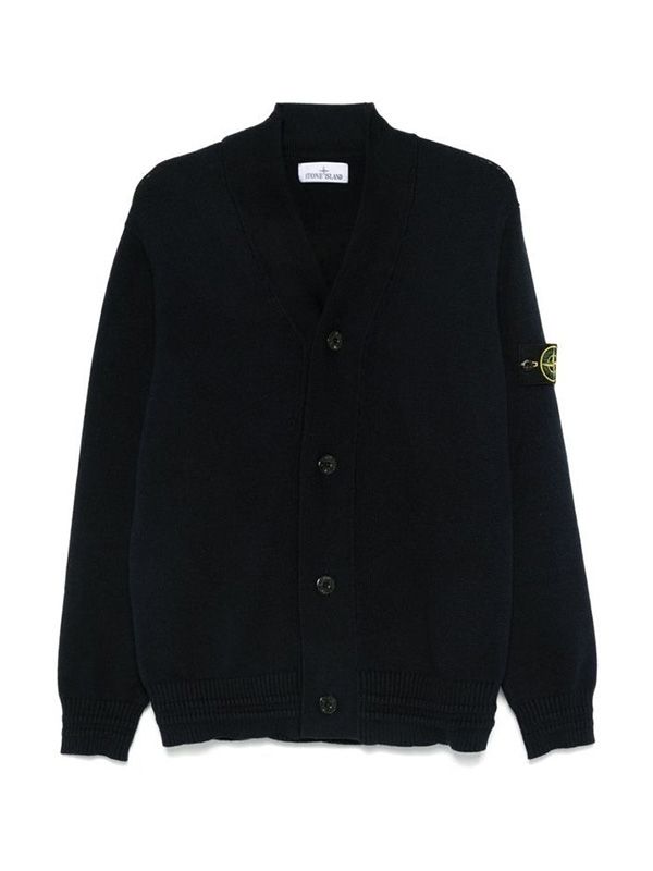 Wappen Patch Cotton Knit Cardigan