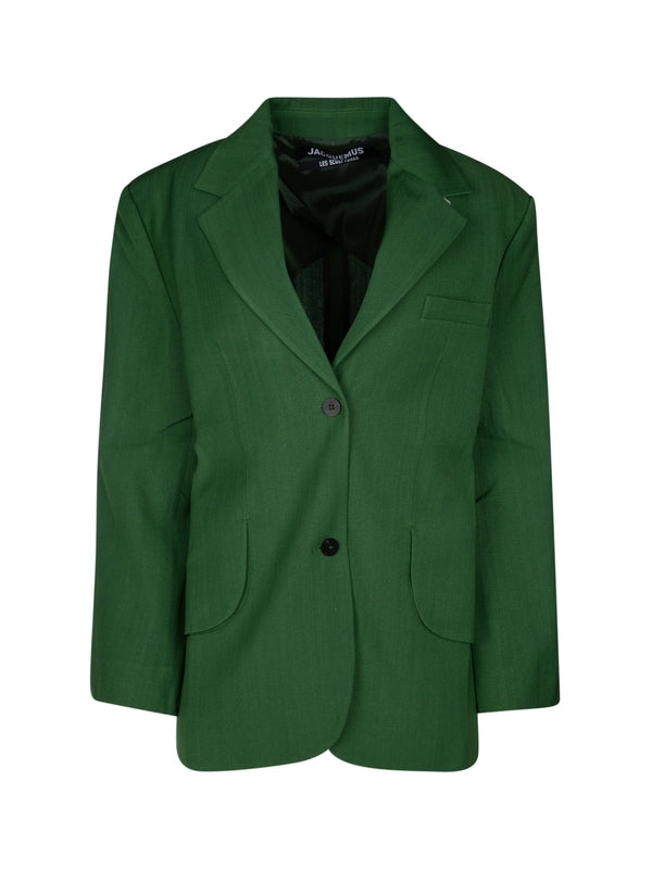 Single Oversized Silk Blend Jacket