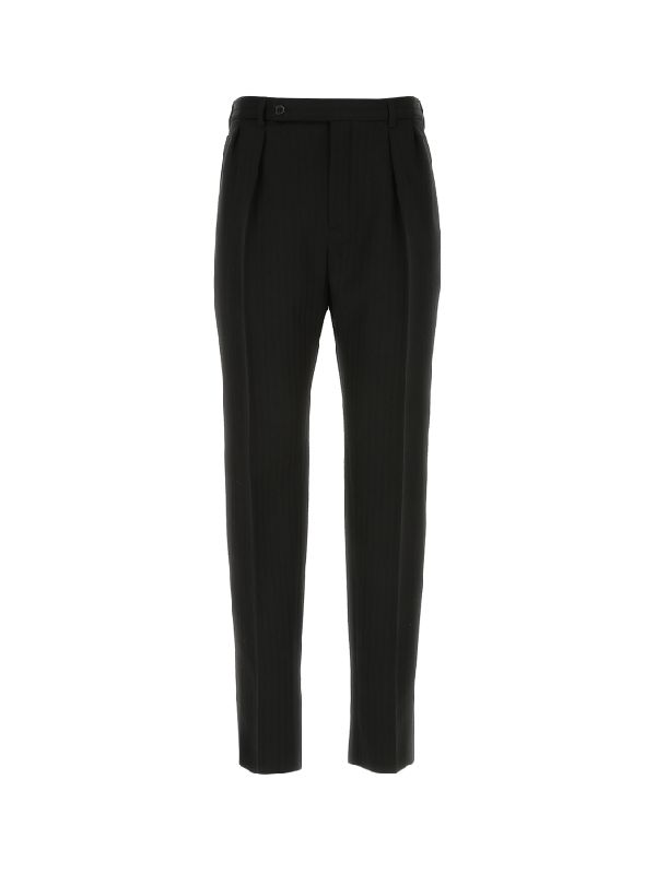 Black Virgin Wool Pants