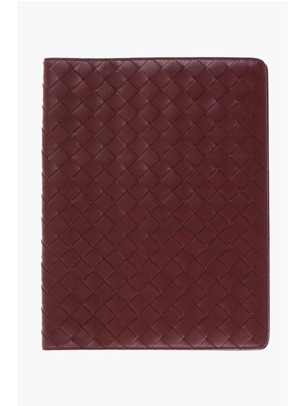 Bottega Veneta Intrecciato Notebook Burgundy Tech