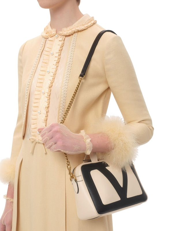 Viva Superstar V Logo Leather Tote Bag