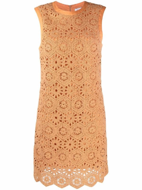 Tulip Crochet Sleeveless Dress