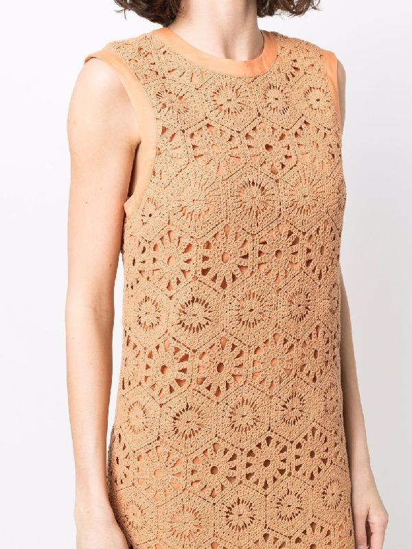 Tulip Crochet Sleeveless Dress