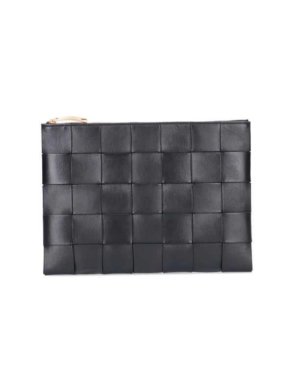 Black Intrecciato Clutch