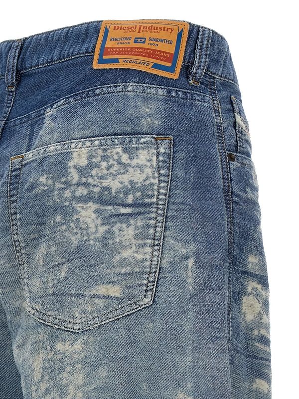 Washed Detail Denim Pants