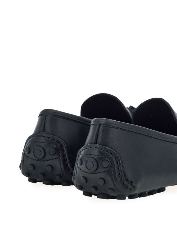 Gancini Detail Leather Driving Shoes