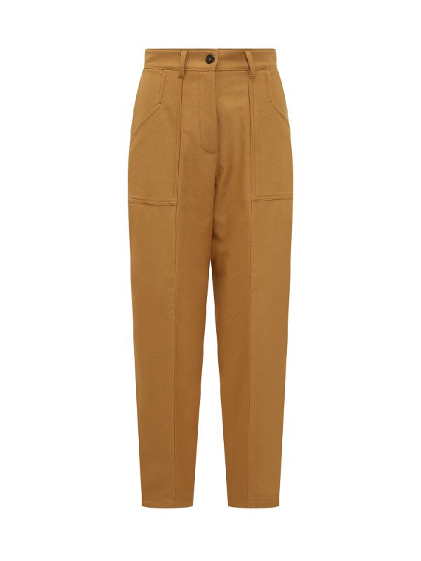 Wool Utility Carrot Fit Cargo Pants