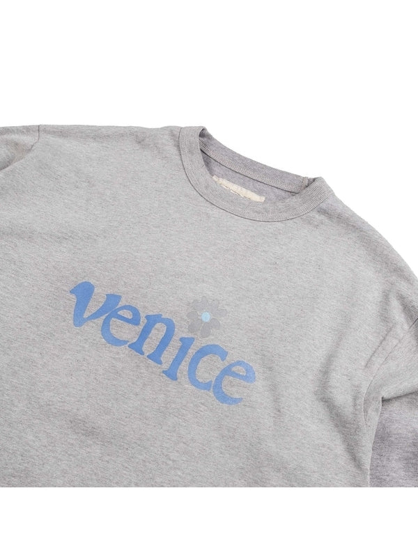 Venice Gray Long-Sleeve Top