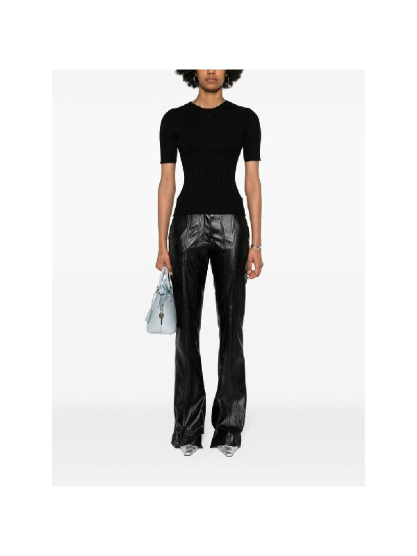 Logo Patch Short-Sleeve Knit